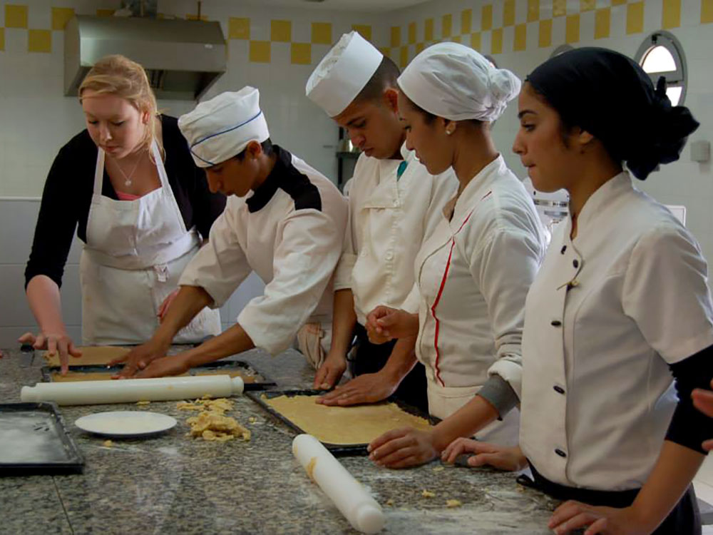 Shore to Shore Festival: Moroccan students take a workshop in English cookery