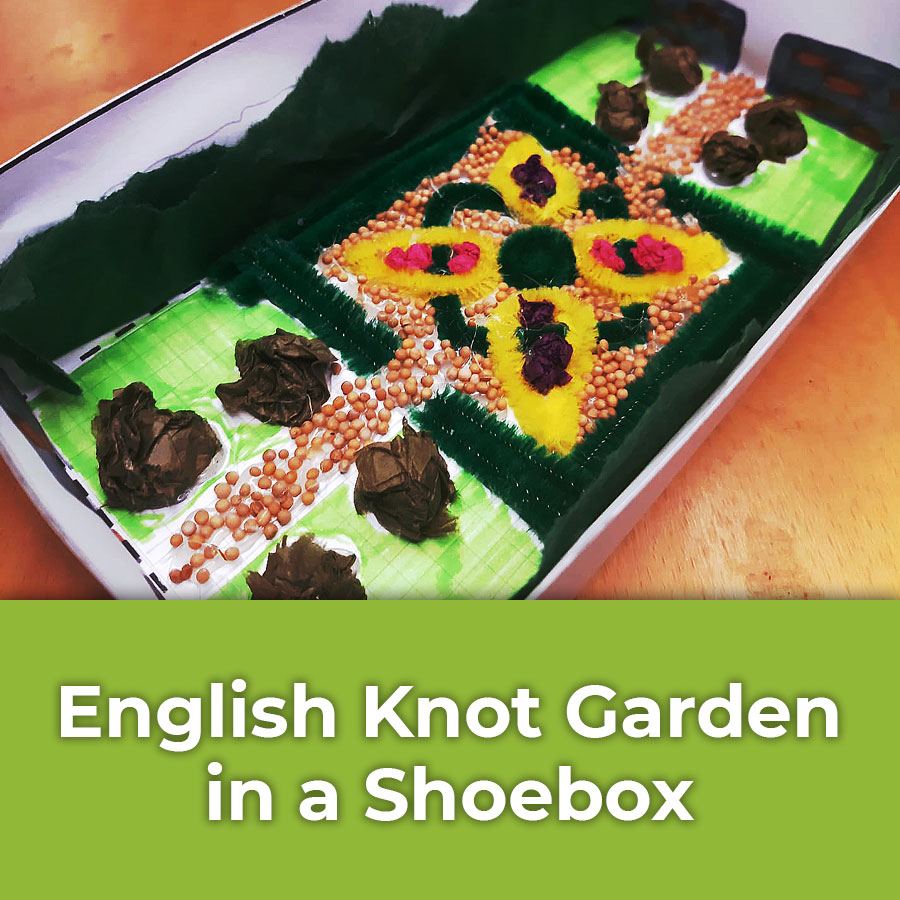english knot garden in a shoebox