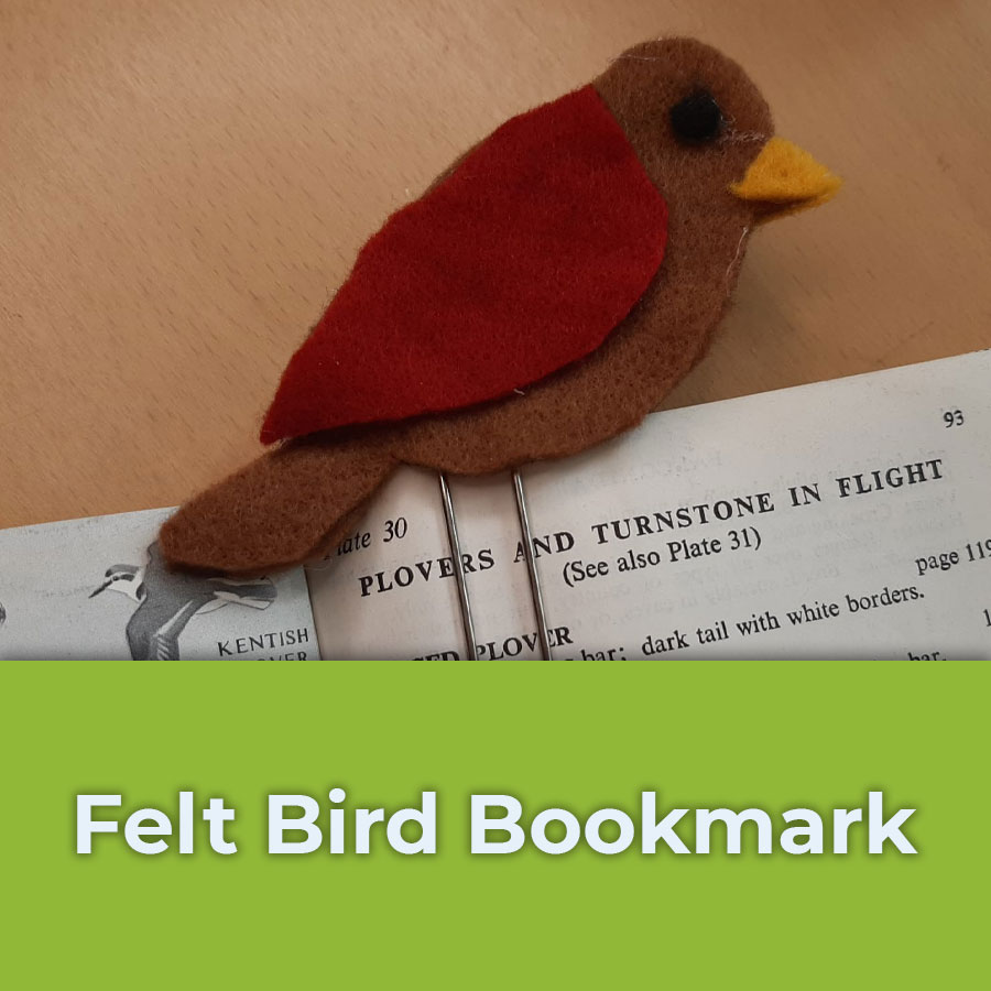 felt bird bookmark