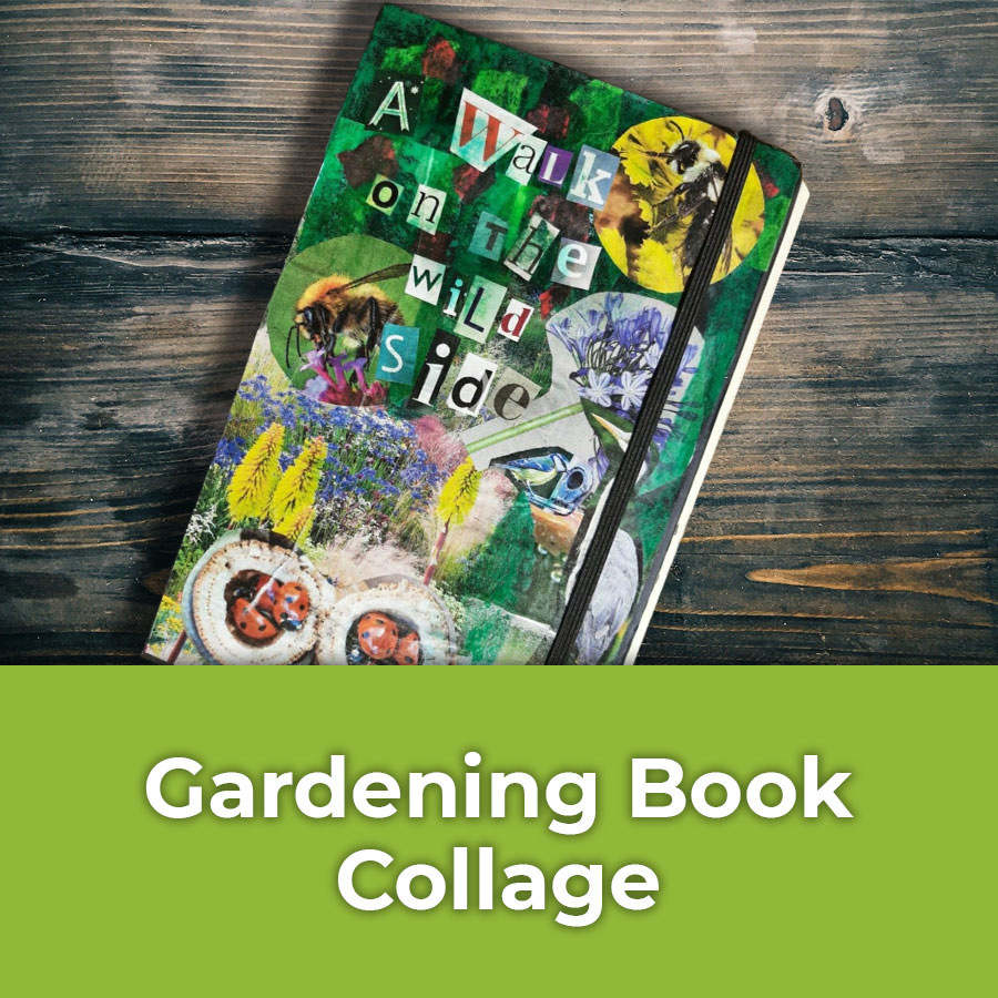 gardening book collage