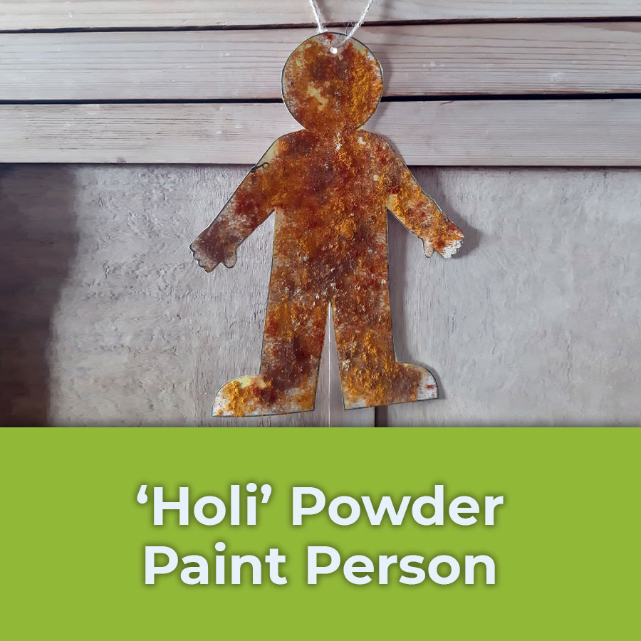 holi powder paint person