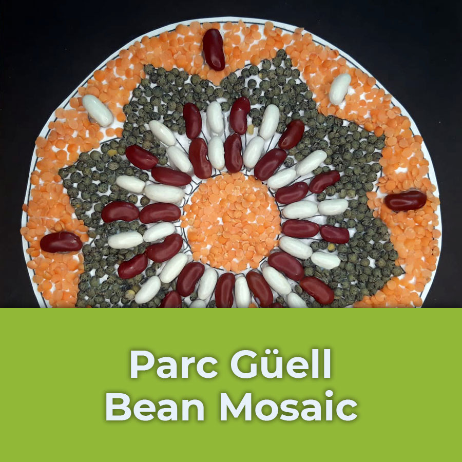 Parc Güell bean mosaic