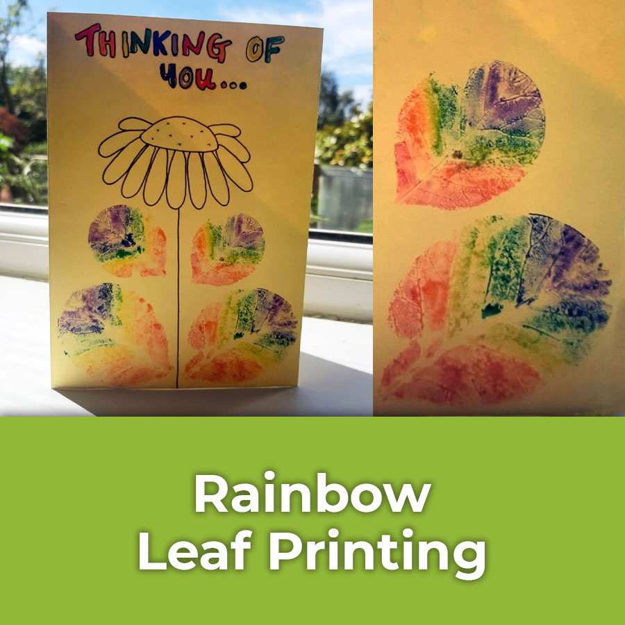 rainbow leaf printing