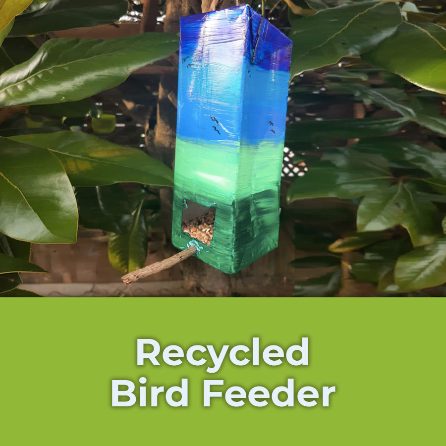 recycled bird feeder