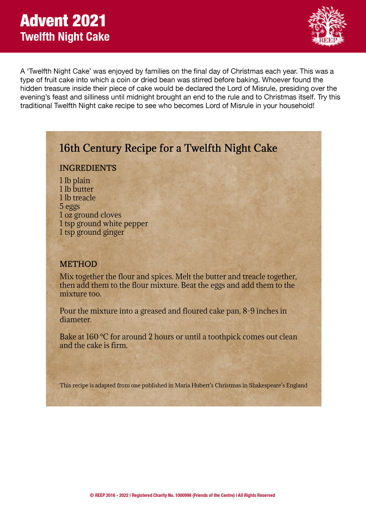 Advent 19 - Twelfth Night Cake