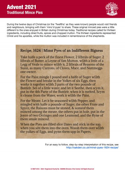 Medieval Mince Pie Recipe REEP Online Advent Calendar medieval-mince-pie-recipe-reep-online-advent-calendar